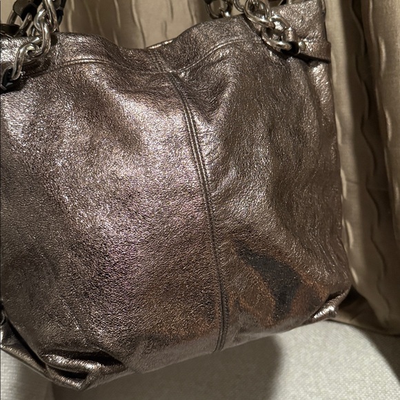 Coach Brooke Metallic Leather Shoulder Bag - Picture 11 of 16